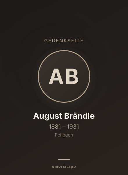 Gedenkportrait von August Brändle
