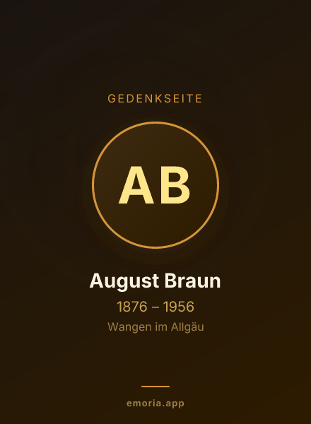 Gedenkportrait von August Braun