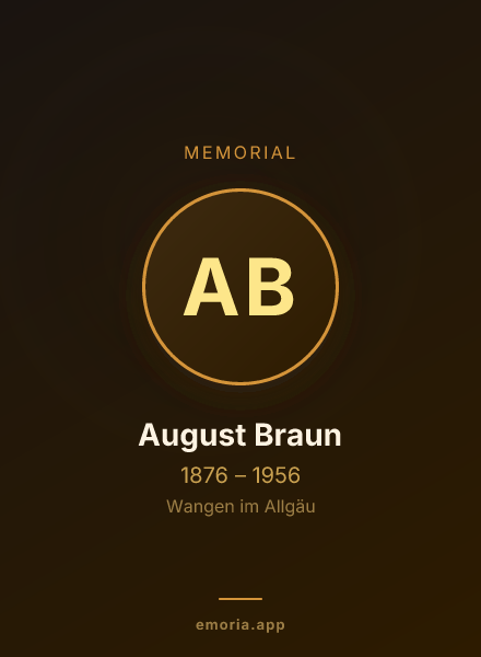 Memorial portrait of August Braun