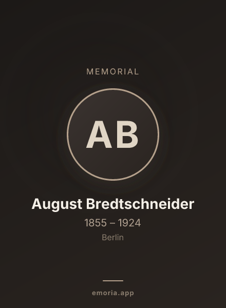 Memorial portrait of August Bredtschneider