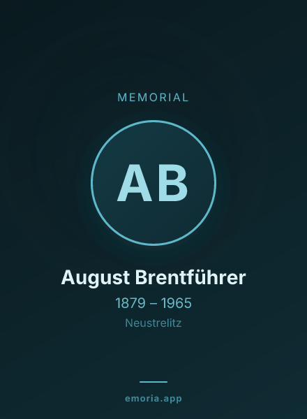 Memorial portrait of August Brentführer