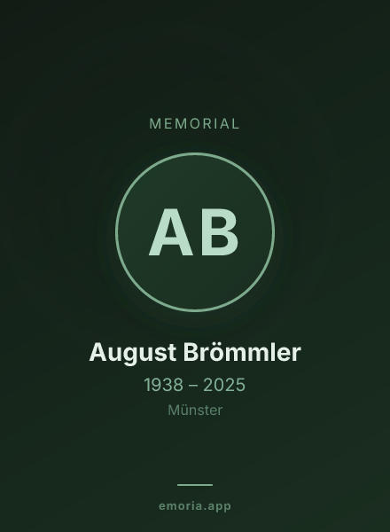 Memorial portrait of August Brömmler