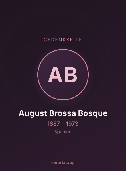 Gedenkportrait von August Brossa Bosque