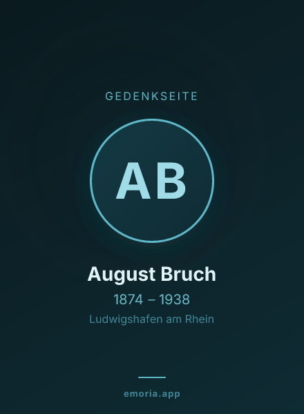 Gedenkportrait von August Bruch