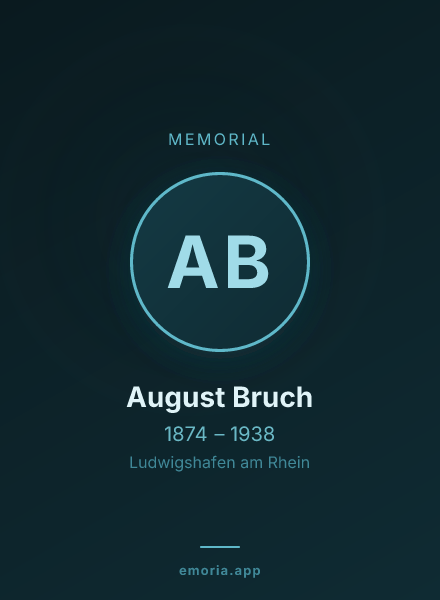 Memorial portrait of August Bruch