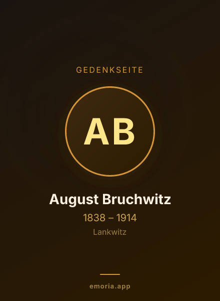 Gedenkportrait von August Bruchwitz