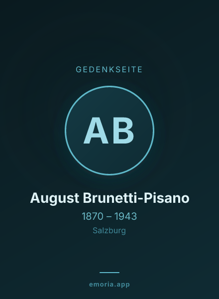 Gedenkportrait von August Brunetti-Pisano