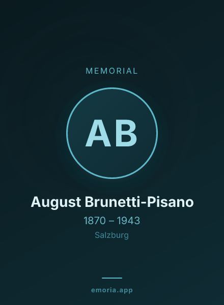 Memorial portrait of August Brunetti-Pisano