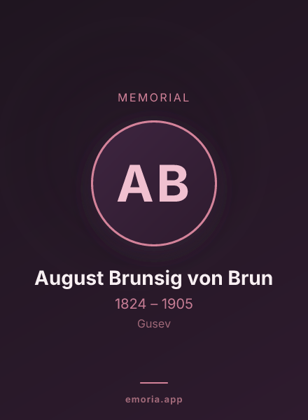 Memorial portrait of August Brunsig von Brun