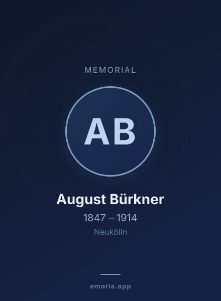 Memorial portrait of August Bürkner