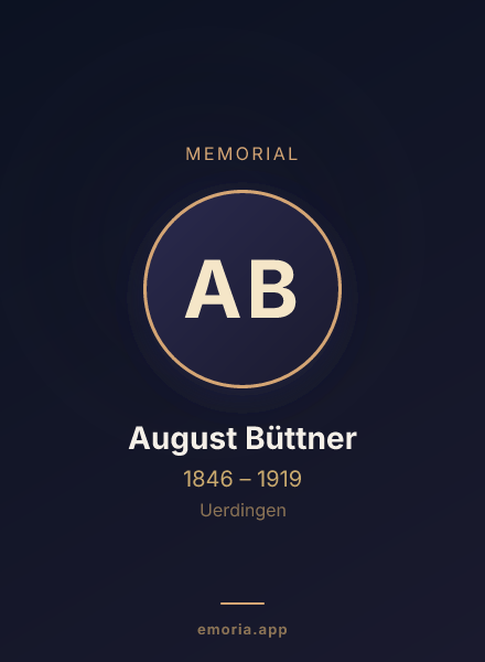 Memorial portrait of August Büttner