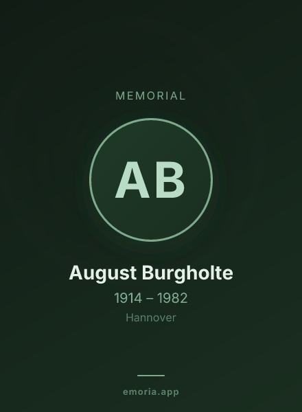 Memorial portrait of August Burgholte
