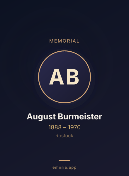 Memorial portrait of August Burmeister