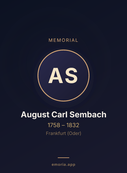 Memorial portrait of August Carl Sembach