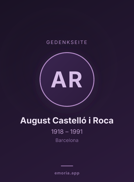 Gedenkportrait von August Castelló i Roca
