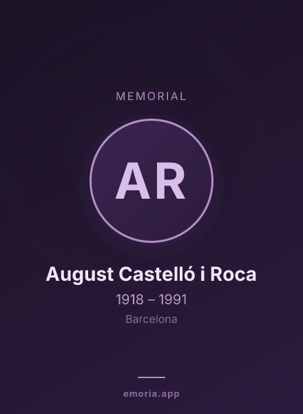 Memorial portrait of August Castelló i Roca