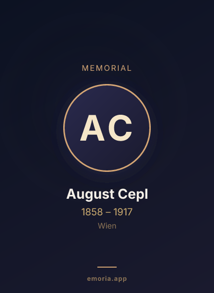 Memorial portrait of August Cepl