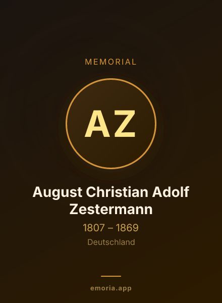 Memorial portrait of August Christian Adolf Zestermann