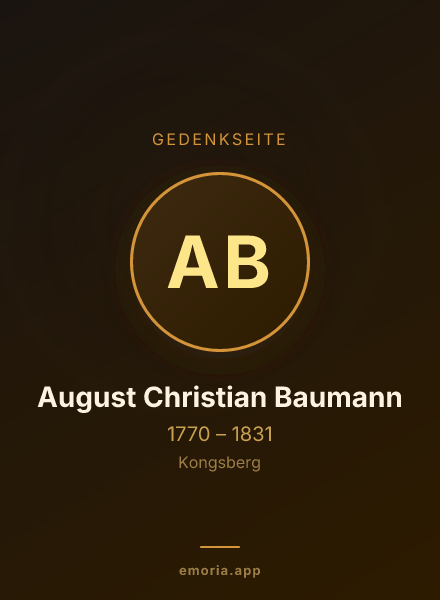 Gedenkportrait von August Christian Baumann