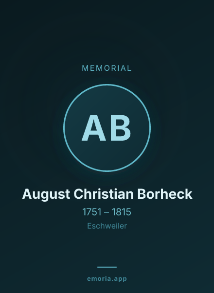 Memorial portrait of August Christian Borheck
