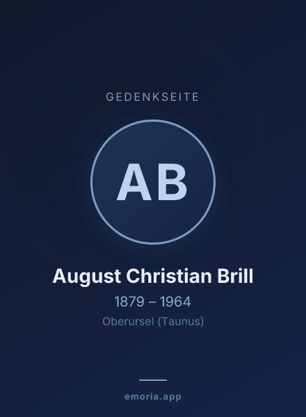 Gedenkportrait von August Christian Brill