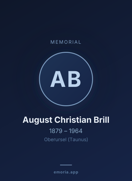 Memorial portrait of August Christian Brill