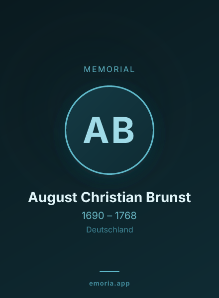 Memorial portrait of August Christian Brunst