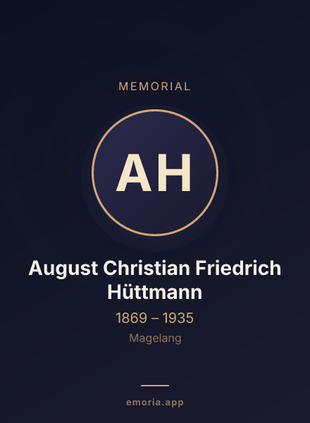 Memorial portrait of August Christian Friedrich Hüttmann