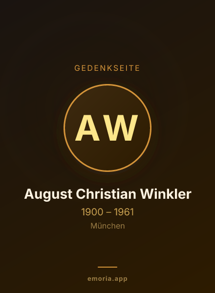 Gedenkportrait von August Christian Winkler
