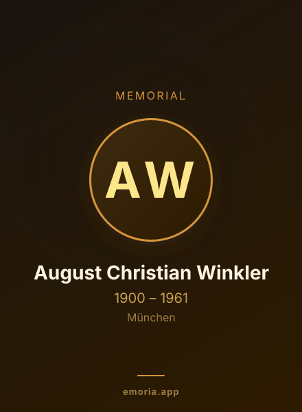 Memorial portrait of August Christian Winkler