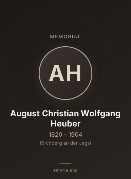 Memorial portrait of August Christian Wolfgang Heuber