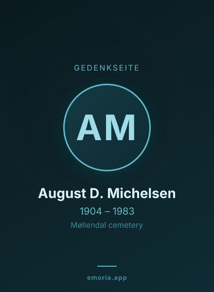 Gedenkportrait von August D. Michelsen