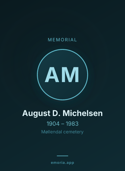 Memorial portrait of August D. Michelsen