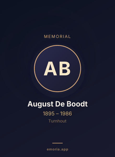 Memorial portrait of August De Boodt