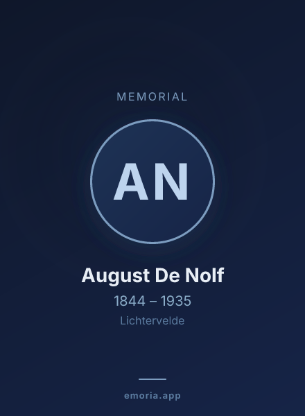 Memorial portrait of August De Nolf