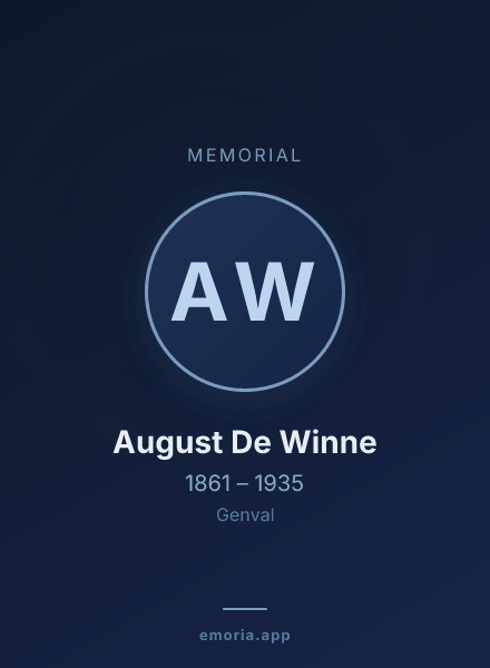 Memorial portrait of August De Winne