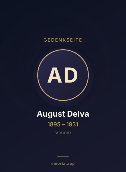 Gedenkportrait von August Delva