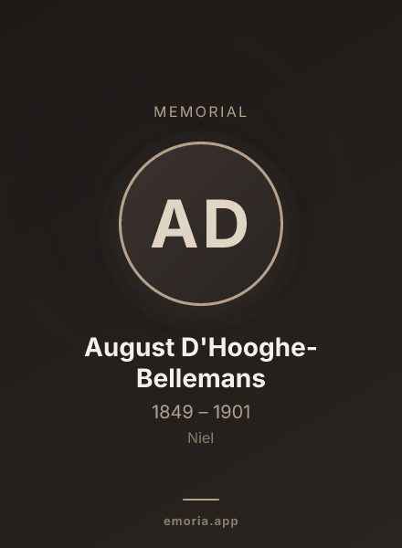 Memorial portrait of August D'Hooghe-Bellemans