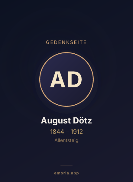 Gedenkportrait von August Dötz