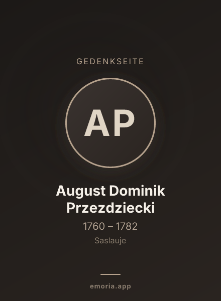 Gedenkportrait von August Dominik Przezdziecki