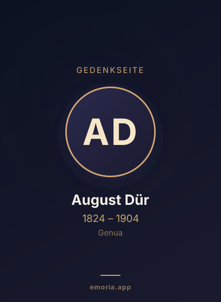 Gedenkportrait von August Dür