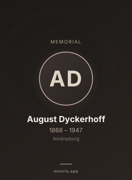 Memorial portrait of August Dyckerhoff