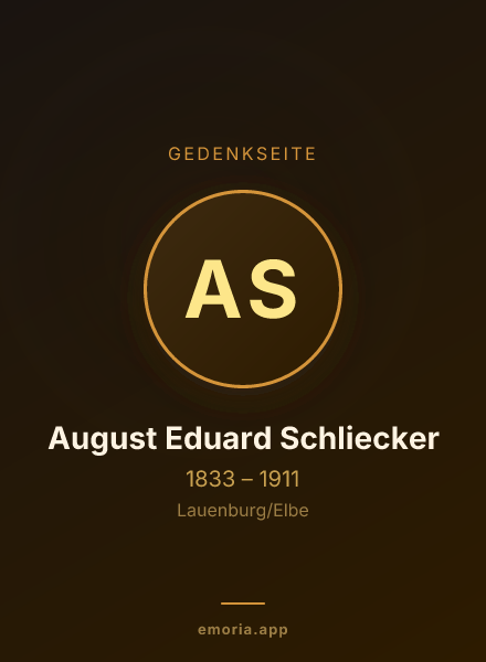 Gedenkportrait von August Eduard Schliecker