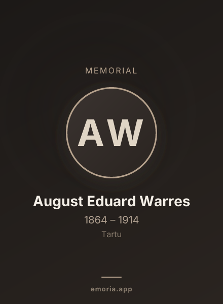 Memorial portrait of August Eduard Warres