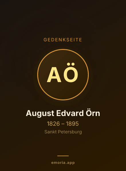 Gedenkportrait von August Edvard Örn