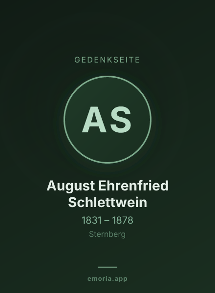 Gedenkportrait von August Ehrenfried Schlettwein