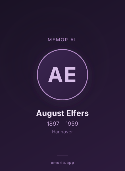 Memorial portrait of August Elfers