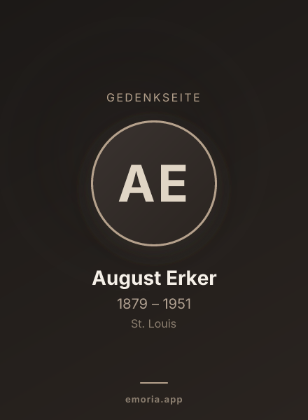 Gedenkportrait von August Erker