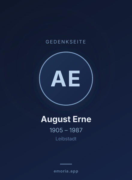 Gedenkportrait von August Erne
