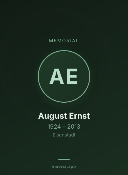Memorial portrait of August Ernst